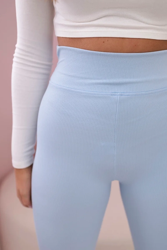 Striped leggings pants blue