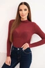 Women's cashmere turtleneck long sleeve sweater burgundy