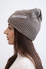 Women's wool winter hat with decorative crystals K399 black