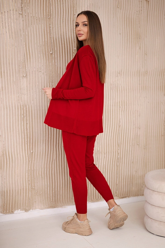 3-dielna sada svetrov červená