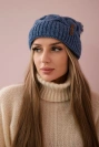 Fleecová čepice Alice K248 denim+white