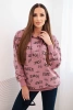 Sweatshirt mit Schriftzug dunkelrosa