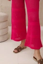Openwork set Rayon fuchsia
