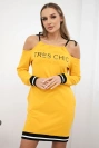 Dress Tres Chic mustard