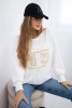 Bedrucktes Sweatshirt butterweicher Stoff ecru