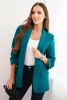 Women's unbuttoned blazer with lining S/M sea color
