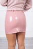 Skirt with decorative zippers dark pink