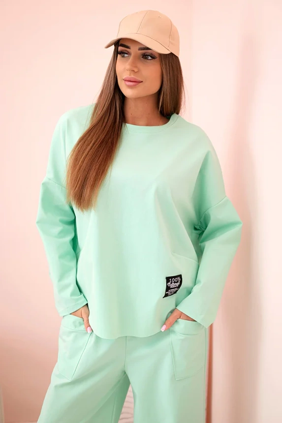 Set of new punto sweatshirt pants light mint