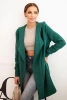 Wärmende Jacke mit Kapuze dunkelgrün