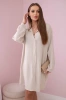 Long shirt with viscose beige