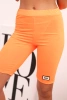 Damen-Set aus Baumwolle mit kurzen Ärmeln und Shorts Orange