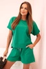 Punto-Set für Damen mit kurzen Ärmeln und Shorts grün