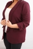 Moteriška švarkas Plus Size be užsegimo su pamušalu XL/2XL slyvų