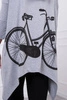 Mikina s potlačou na bicykli Šedá