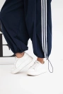 Women's cotton set with oversize pants and contrasting stripes navy