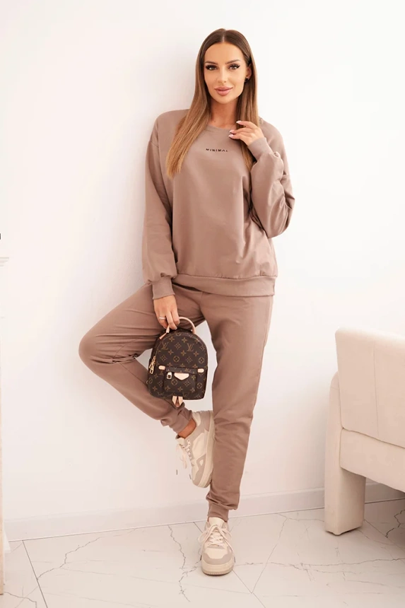 Women's cotton set with Minimal print fango