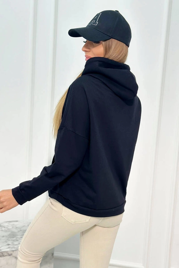 Bluza z napisem Voyage czarna