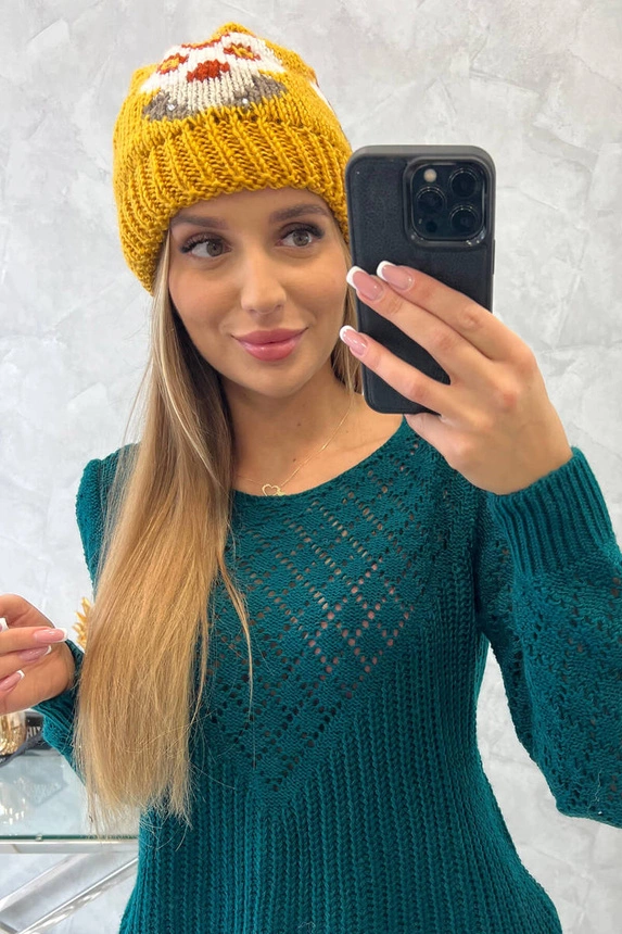 Dámska čiapka Ofelia K349 горчица