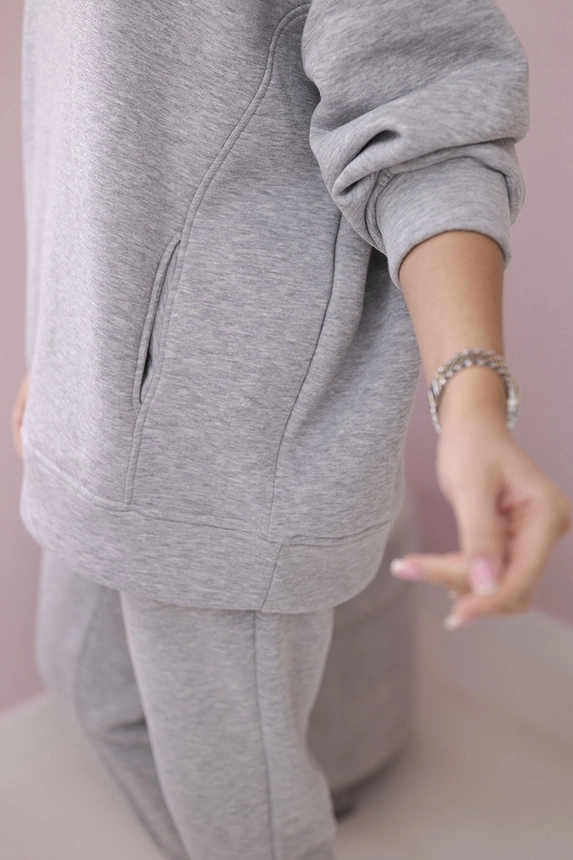 Isolierset mit Kapuzensweatshirt grau
