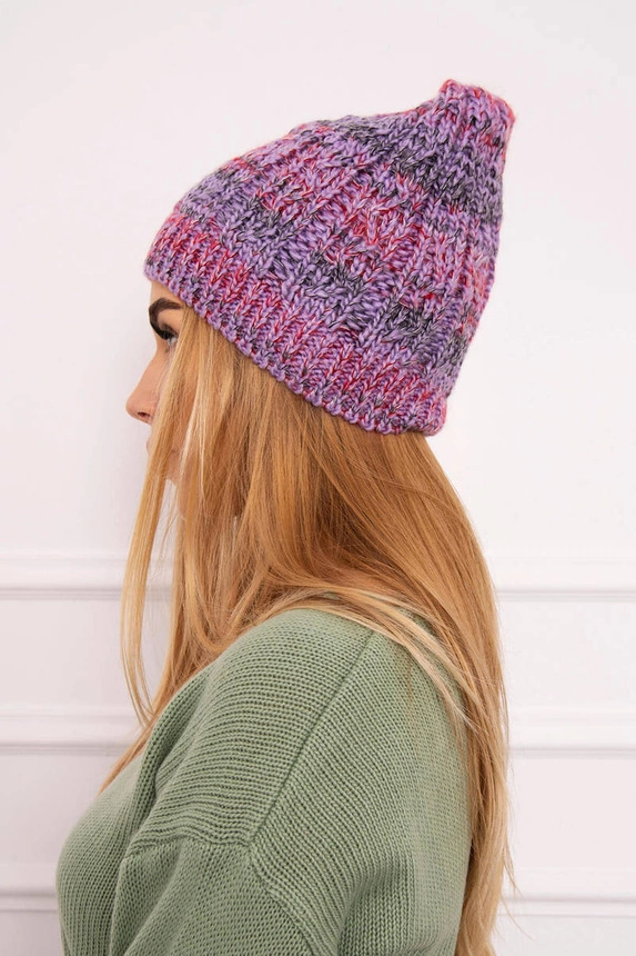 Cap with fleece Melisa K241 purple+red