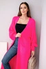 Sweater long cardigan pink neon