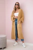 Sweater long cardigan camel