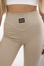Ribbed leggings beige