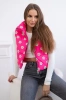 Vest with small flowers fuchsia