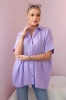 Хлопковая рубашка с короткими рукавами фиолетовый