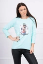 Bedruckte Bluse Original mint