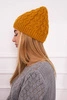 Cap with fleece Roma K224 mustard