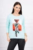 Blouse with graphics 3D Noteworthy mint