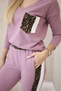 Set mit Leopardenmuster dunkelrosa