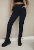 Punto Milano Winter trousers with belt navy blue