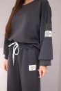 Women's set butter sweatshirt + pants graphite