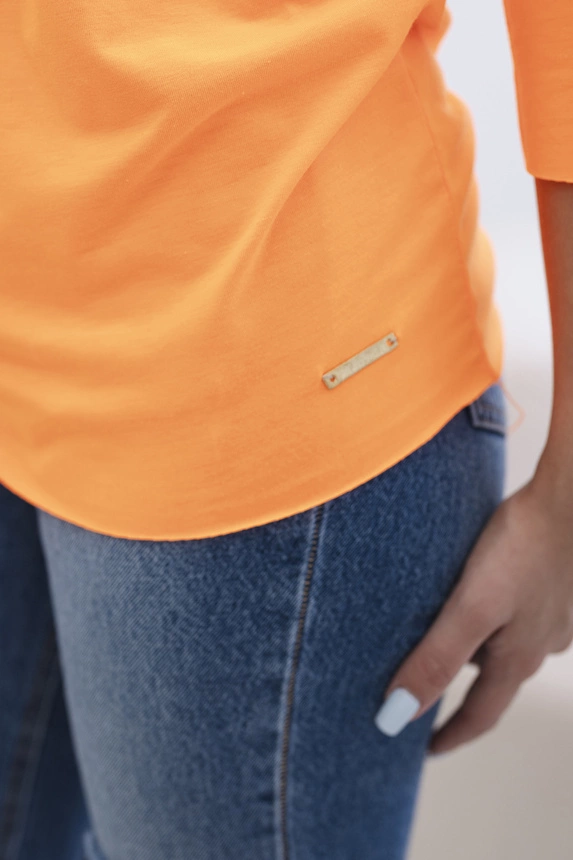 Bluzka Casual pomarańczowy neon