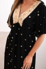 Women's viscose dress with a tie on the back black