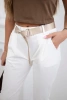 Punto trousers with belt ecru