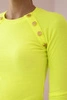 Kleid mit Zierknöpfen gelb neon