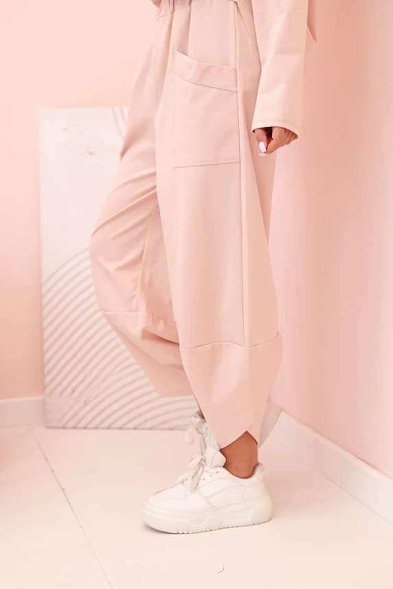 Komplet new punto bluza + spodnie tmavě pudrově růžová