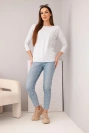 Dámská halenka s lodičkovým výstřihem světle šedá