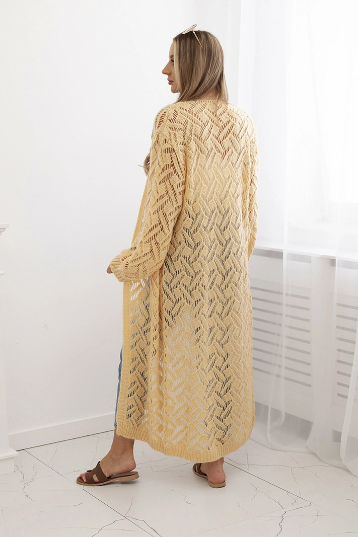 Sveter Kardigán s vreckam Super KID Mohér broskyňa