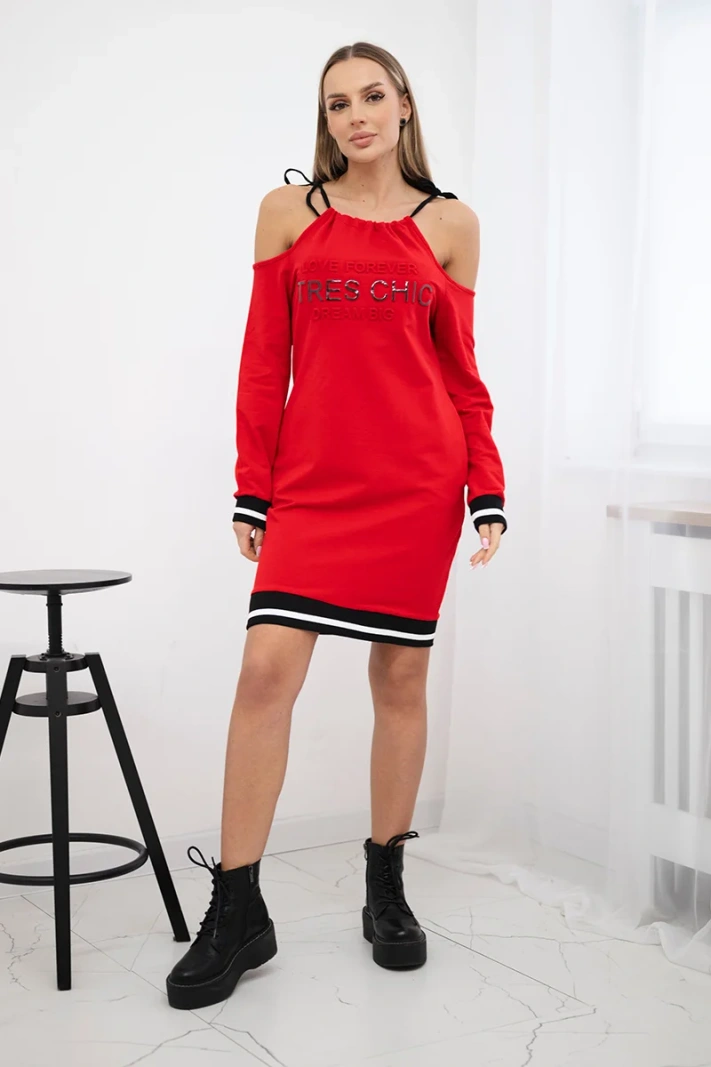 Dress Tres Chic red