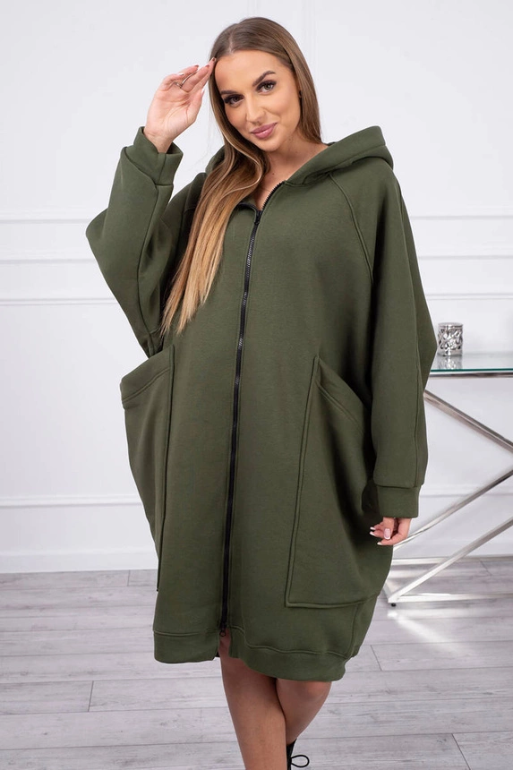 Bluza ocieplana oversize khaki