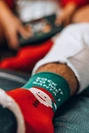 Unisex Christmas socks in a box – set of 2 pairs with Santa and stripes