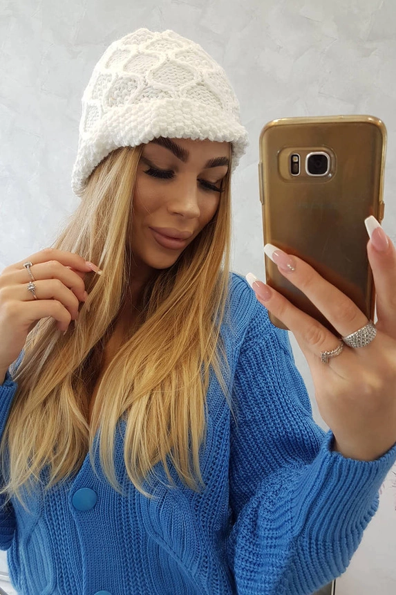 Čapica с fleece Roma Bis K235 biely