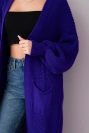Megztinis ilgas megztinis violetinė