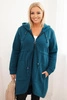 Women's insulated Plus Size hoodie with a V-neck brown