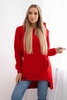 Insulated sweatshirt with longer back red