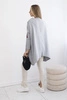 Oversize sweatshirt with asymmetrical sides gray